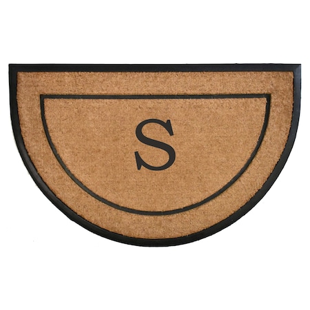 Calloway Mills Monogram Door Mat, Black, Natural, 30 in W x 48 in L 106573048S